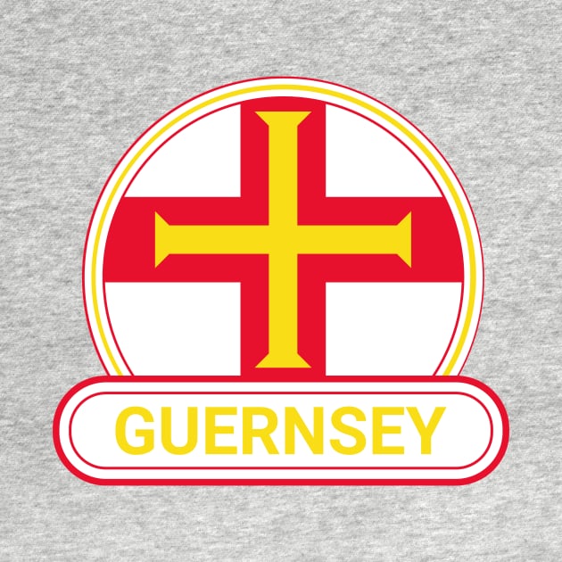 Guernsey Country Badge - Guernsey Flag by Yesteeyear